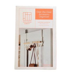 Squared Away Over-the-Door Accessory Organizer in Blond/Coconut Milk